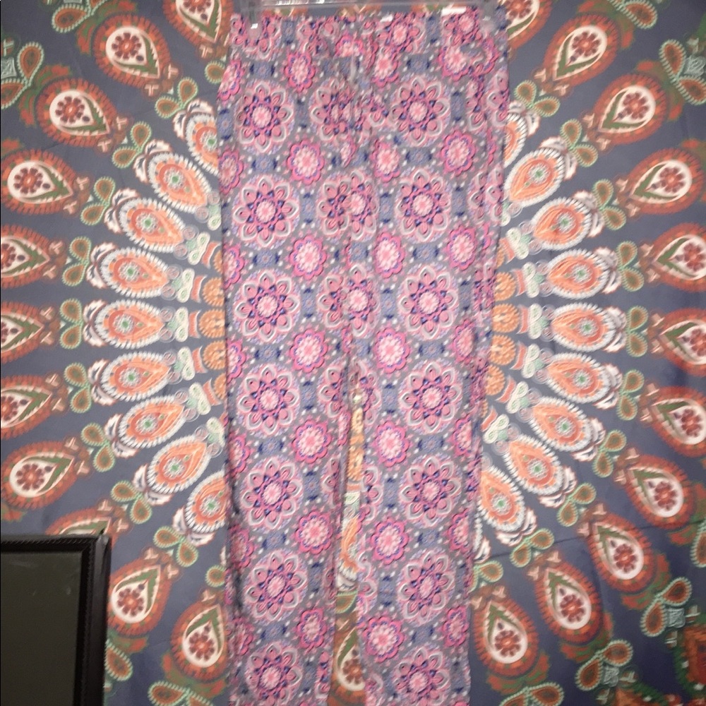 Girls grey multi colored joggers